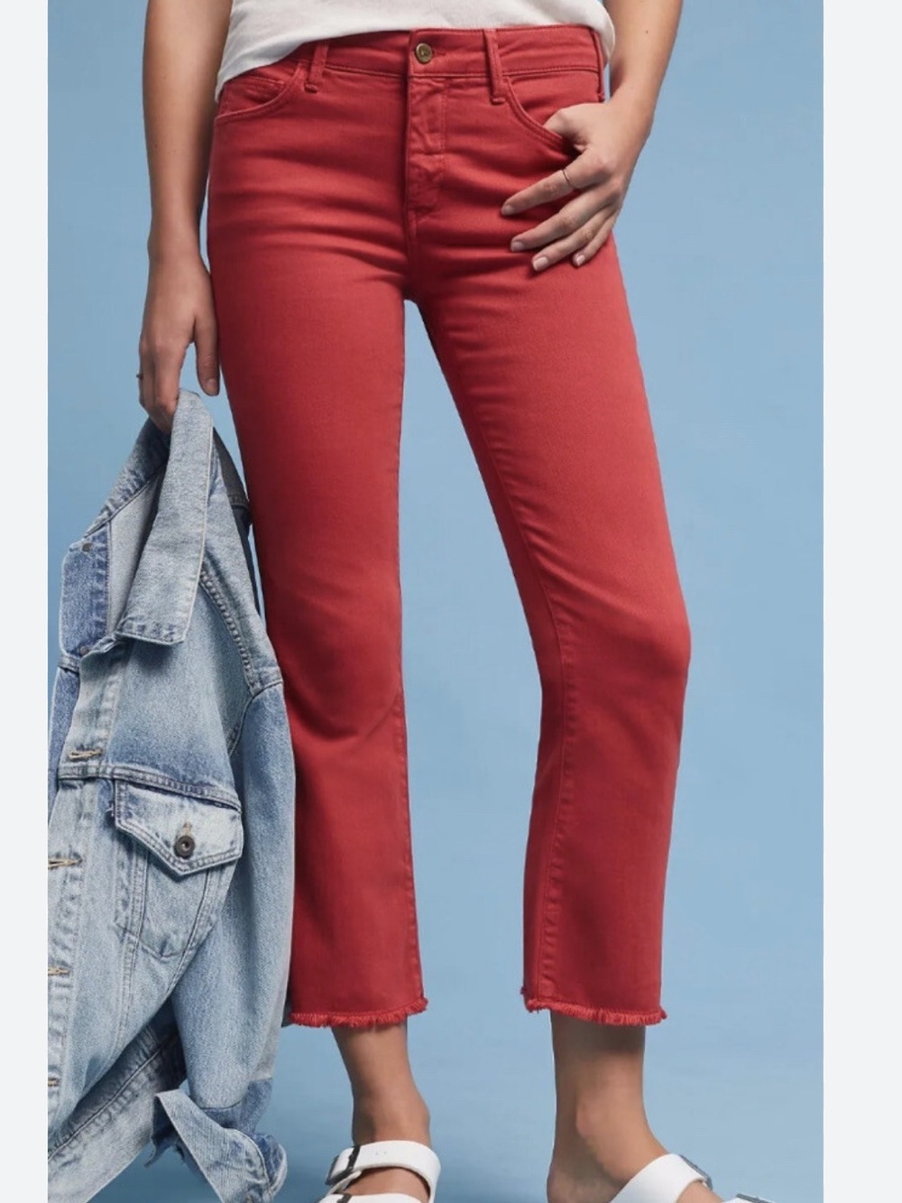 Anthropologie Pilcro and the Letterpress Script High-Rise Crop Flare Jean 29